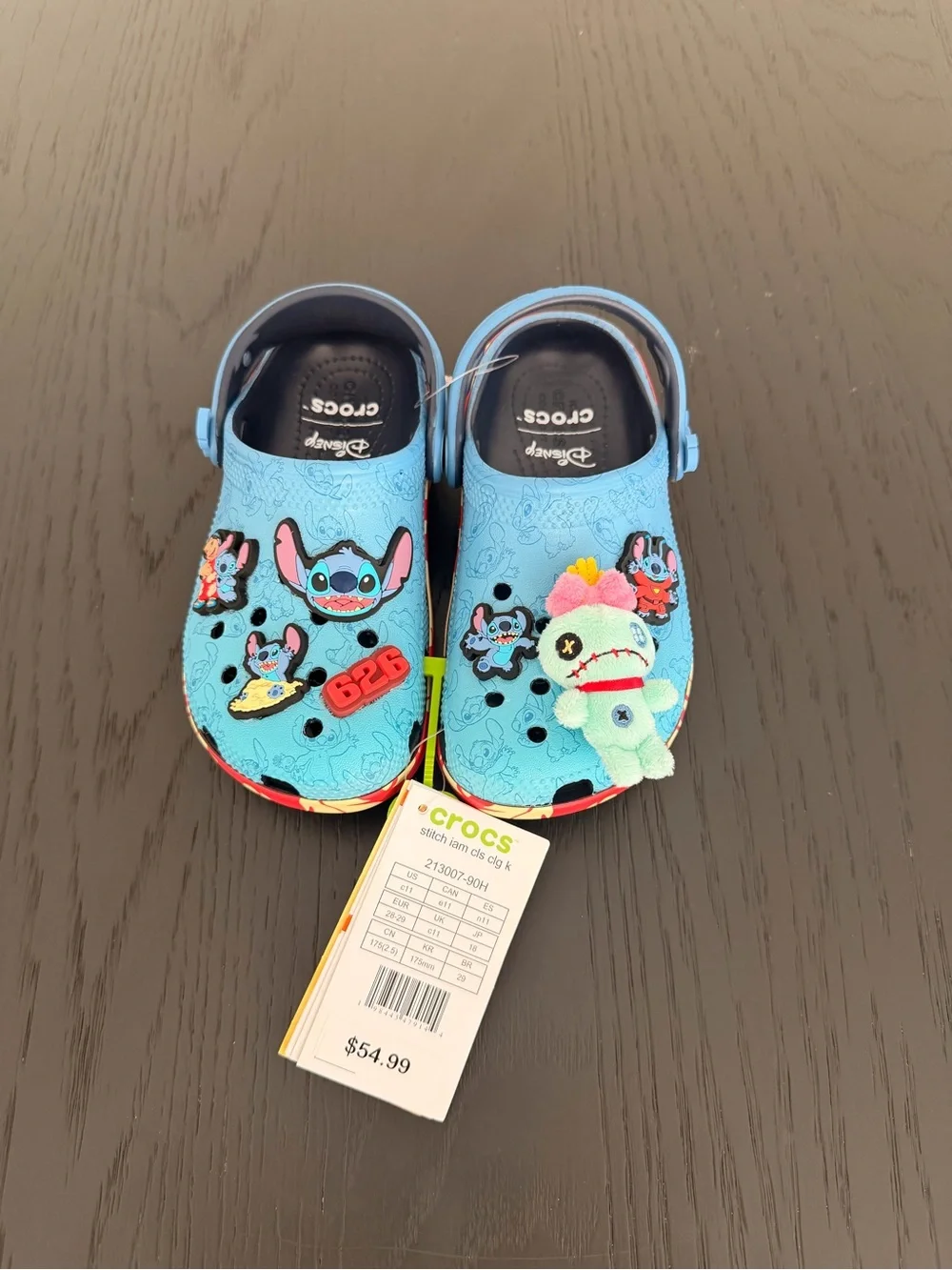 CROCS Kids Light Blue Lilo & Stitch Character Clogs with Jibbitz